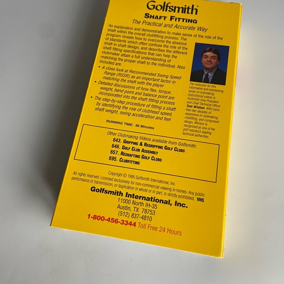 Golfsmith Golf Club Shaft Fitting VHS - Picture 2 of 12